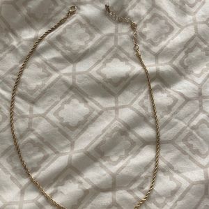 Necklace, gold, do not shower, or add any substance with or on it!